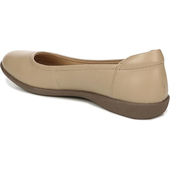 Naturalizer Women's Nude Closed Rounded Toe Slip on Flexy Ballet Flat Shoes - Picture 8 of 9
